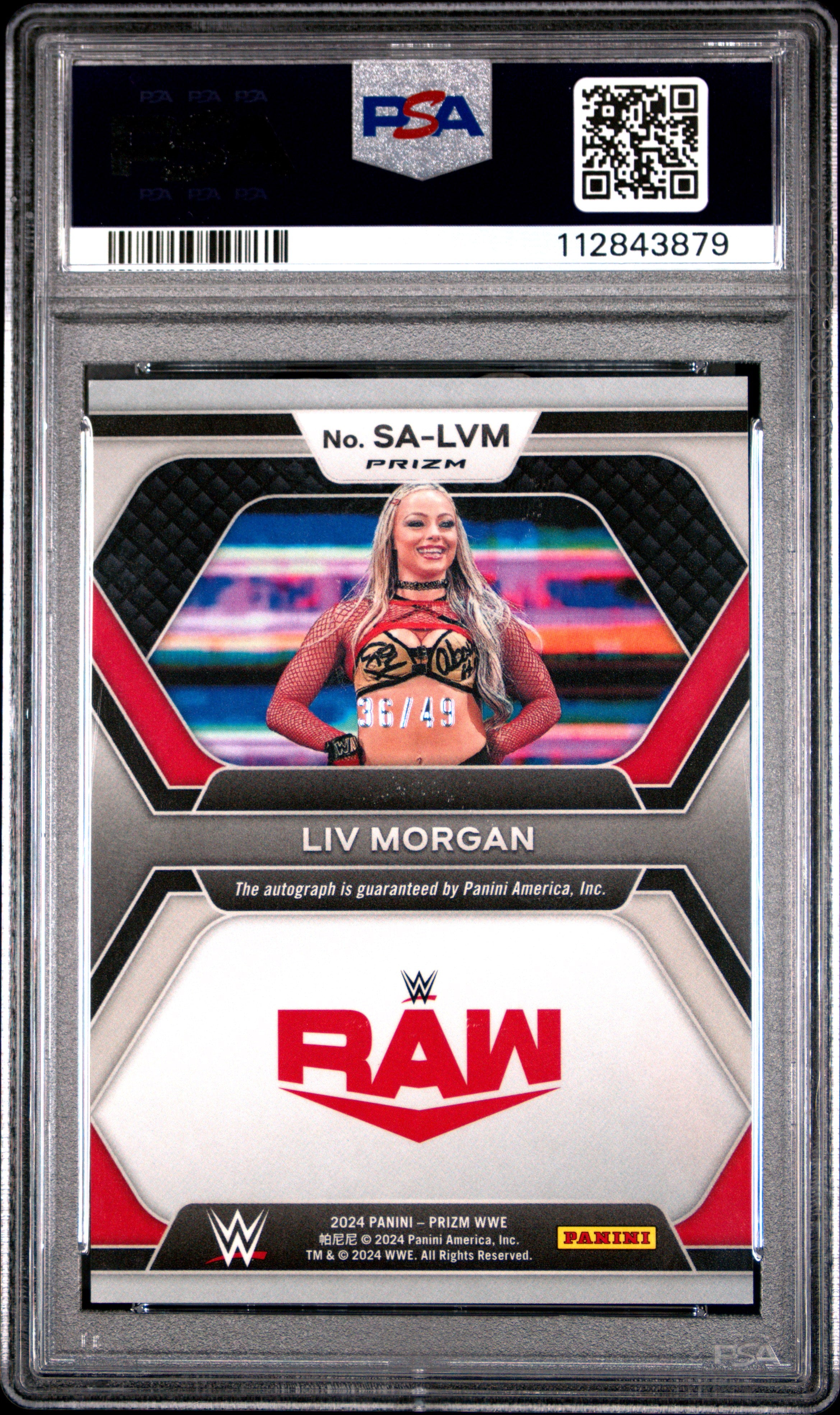 2024 Panini Prizm WWE Superstar Autographs LIV Morgan Blue #SALVM PSA 10