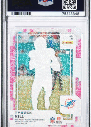 2022 Panini Clearly Donruss Tyreek Hill Pink #31 PSA 10
