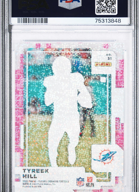 2022 Panini Clearly Donruss Tyreek Hill Pink #31 PSA 10