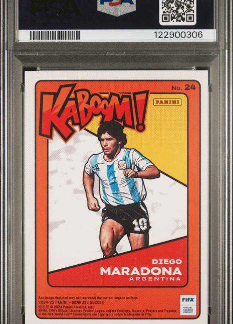 2024-25 Panini Donruss FIFA Kaboom! Diego Maradona #24 PSA 10