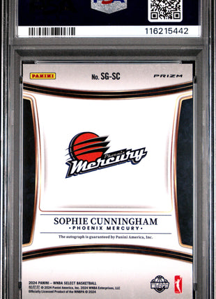 2024 Panini Select WNBA Signatures Sophie Cunningham #SGSC PSA 9
