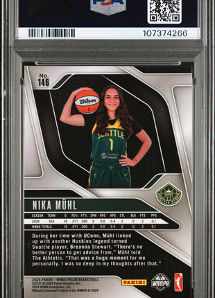2024 Panini Prizm WNBA Nika Muhl #146 PSA 9