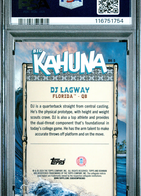 2024 Bowman University Chrome The Big Kahuna DJ Lagway #BK5 PSA 10