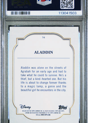 2024 Topps Chrome Disney Sapphire Edition Aladdin #54 PSA 10