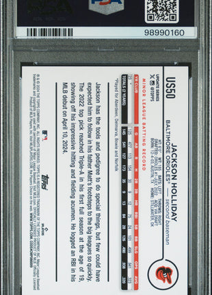 2024 Topps Update Jackson Holliday #US50 PSA 9