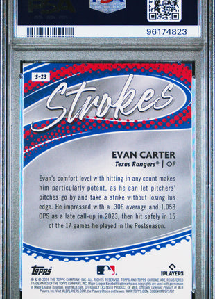 2024 Topps Chrome Strokes Evan Carter #S23 PSA 10