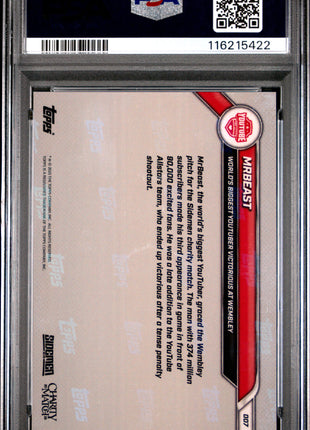 2025 Topps Now Sidemen Charity Match Mrbeast #007 PSA 10