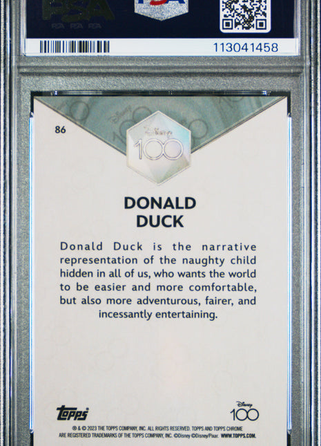 2023 Topps Chrome Disney100 Donald Duck #86 PSA 9