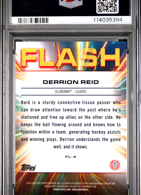 2024 Bowman Chrome University Flash Derrion Reid B&W Stealth Ref #FL4 15/48 PSA 8