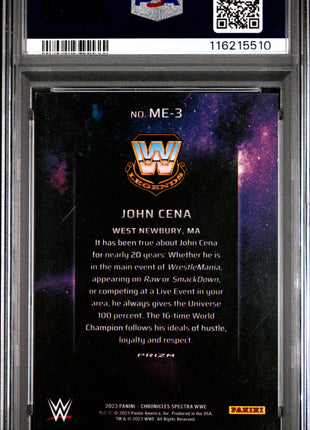 2023 Panini Chronicles WWE Main Event John Cena #ME3 PSA 9