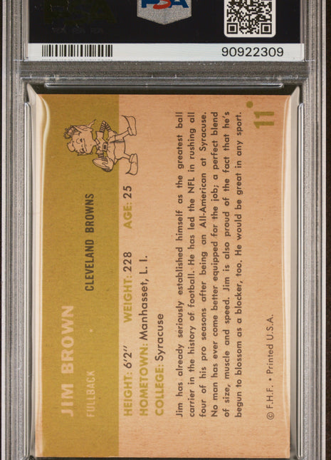 1961 Fleer Jim Brown #11 PSA 4