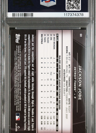 2025 Topps Chrome Black Jackson Jobe #60 PSA 10
