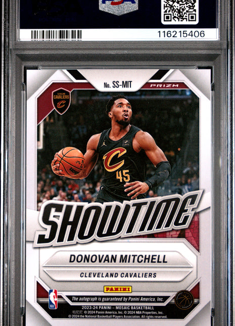 2023 Panini Mosaic Showtime Signatures Mosaic Donovan Mitchell #SSMIT PSA 10