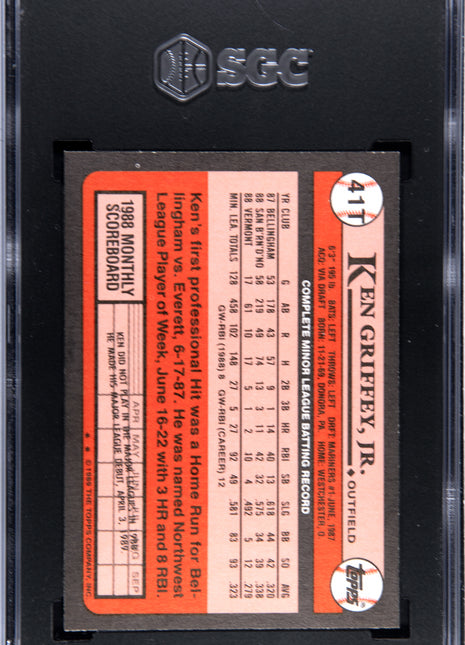 1989 Topps Tiffany Ken Griffey Jr. SGC 8.5 1989 Topps Traded Tiffany Ken Griffey JR. #41T SGC 8.5