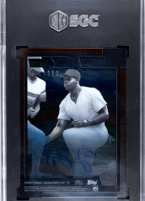 2017 Topps Clearly Authentic Frank Thomas Reprint Autograph #CARAU-FT SGC 8.5