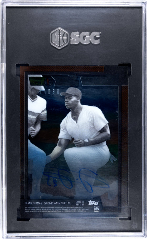 2017 Topps Clearly Authentic Frank Thomas Reprint Autograph #CARAU-FT SGC 8.5