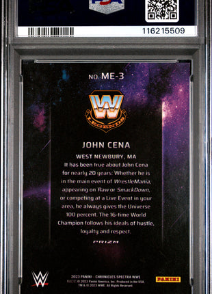 2023 Panini Chronicles WWE Main Event John Cena #ME3 PSA 9