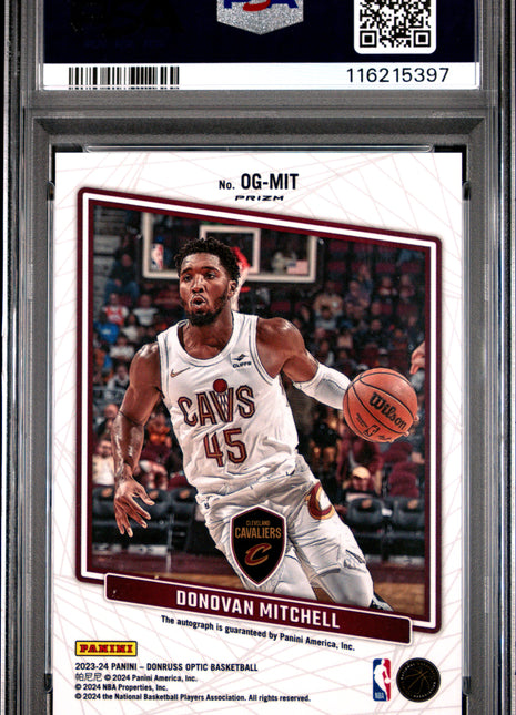 2023 Panini Donruss Optic Opti-Graphs Donovan Mitchell #OGMIT PSA 10