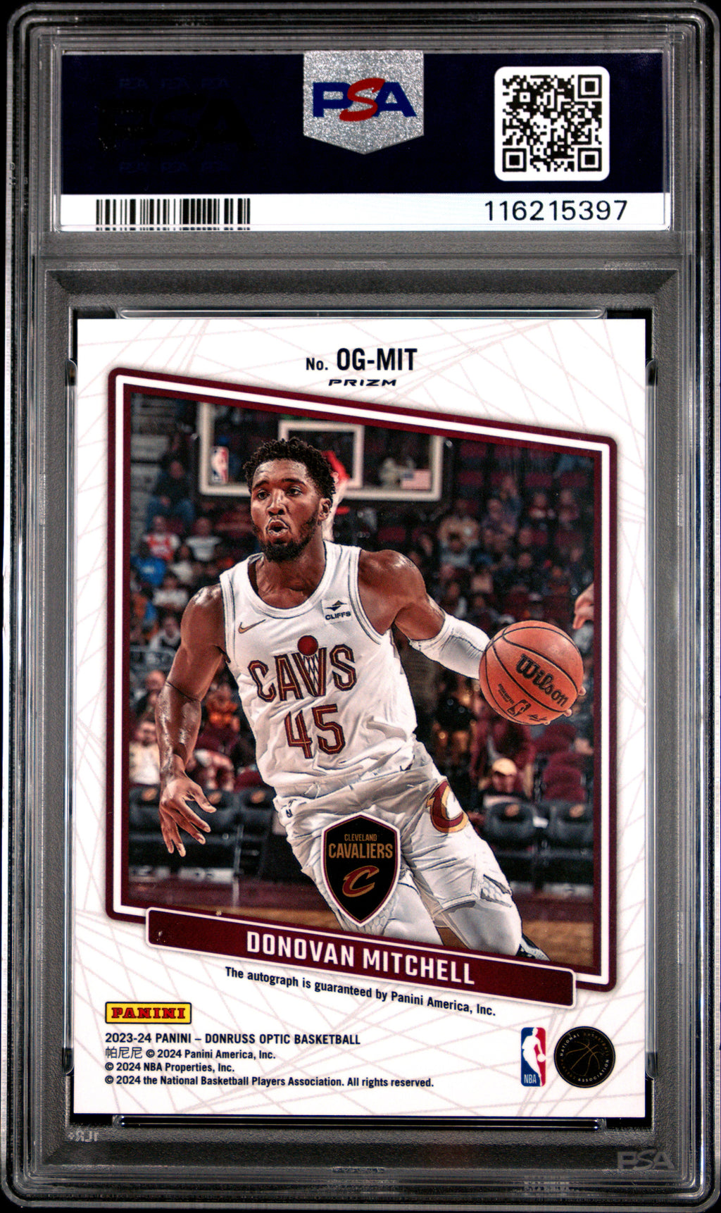 2023 Panini Donruss Optic Opti-Graphs Donovan Mitchell #OGMIT PSA 10