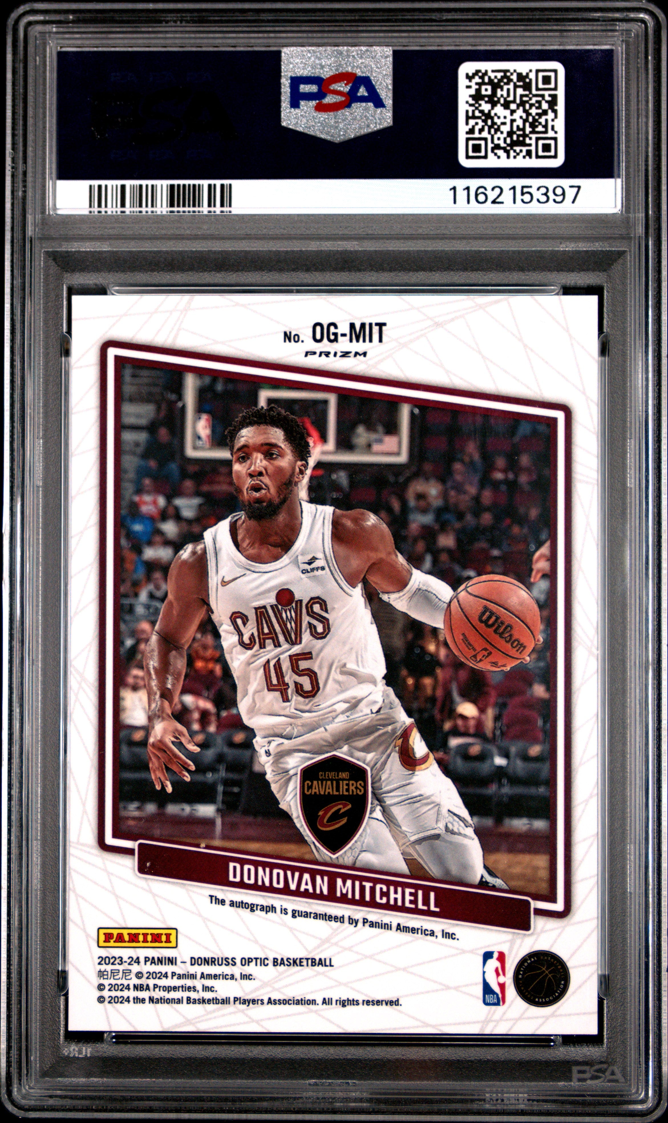 2023 Panini Donruss Optic Opti-Graphs Donovan Mitchell #OGMIT PSA 10