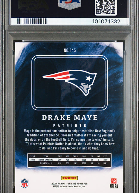 2024 Panini Origins Drake Maye #145 PSA 9
