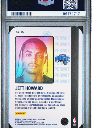 2023 Panini Contenders Permit To Dominate Jett Howard #15 PSA 10