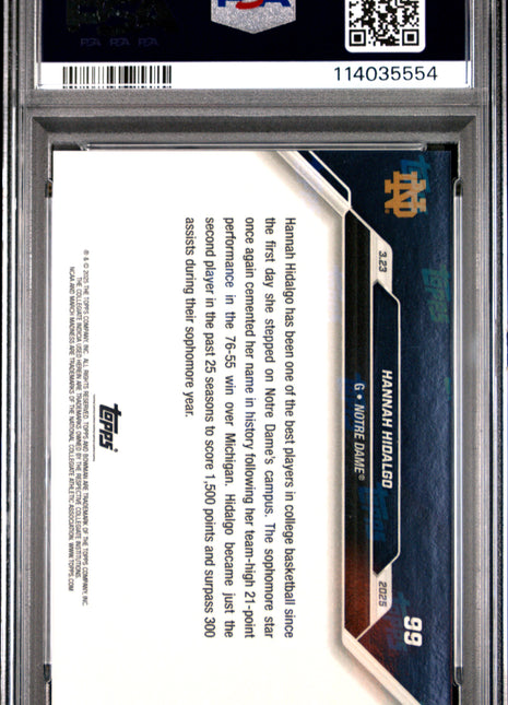 2024-25 Bowman U Now Hannah Hidalgo Ncaa Logo #99 12/49 PSA 9