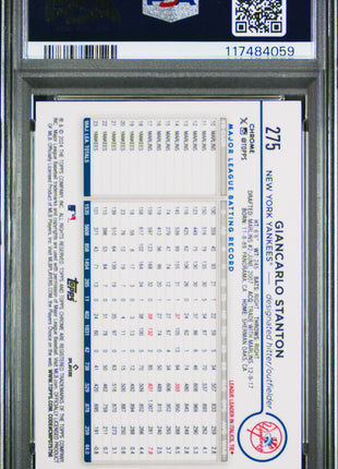 2024 Topps Chrome Giancarlo Stanton Lightboard Logo #275 PSA 9