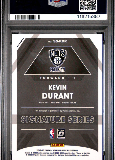 2019 Panini Donruss Optic Signature Series Kevin Durant Holo #KDR PSA 10