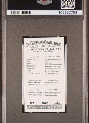 2024 Allen & Ginter Yoshinobu Yamamoto Mini Black Border PSA 10 2024 Topps Allen & Ginter Yoshinobu Yamamoto Mini Black Border #201 PSA 10