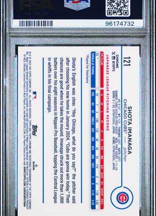 2024 Topps Chrome Shota Imanaga #121 PSA 10