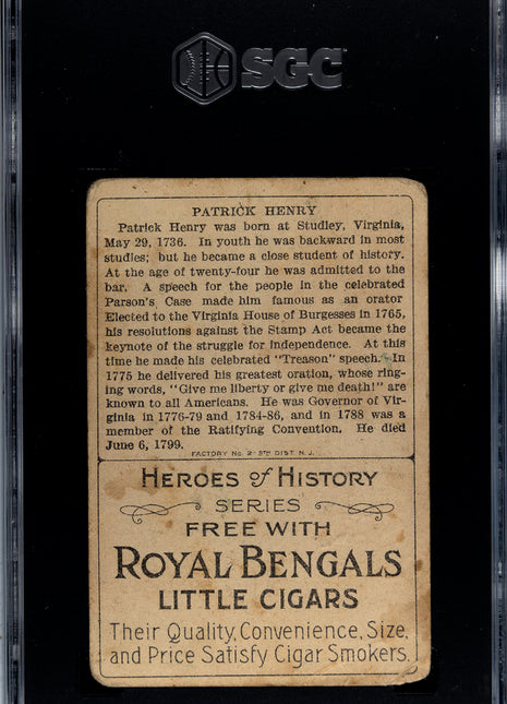 1911 Royal Bengals (T68) Patrick Henry SGC 2
