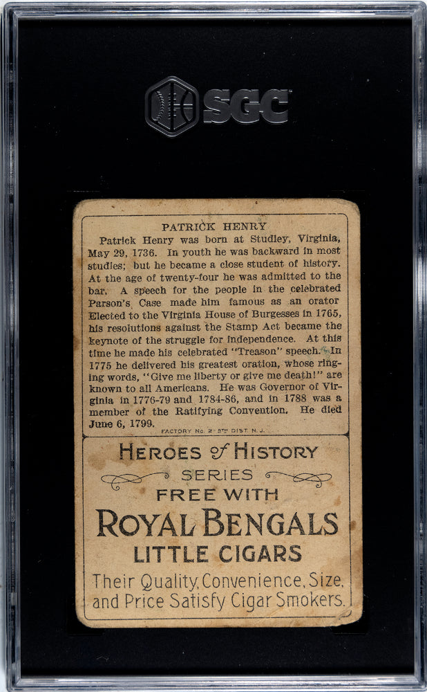 1911 Royal Bengals (T68) Patrick Henry SGC 2