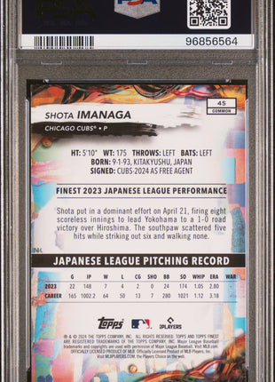 2024 Topps Finest Shota Imanaga #45 PSA 10