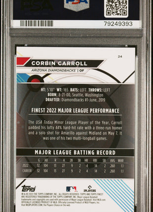 2023 Topps Finest Corbin Carroll #24 PSA 10