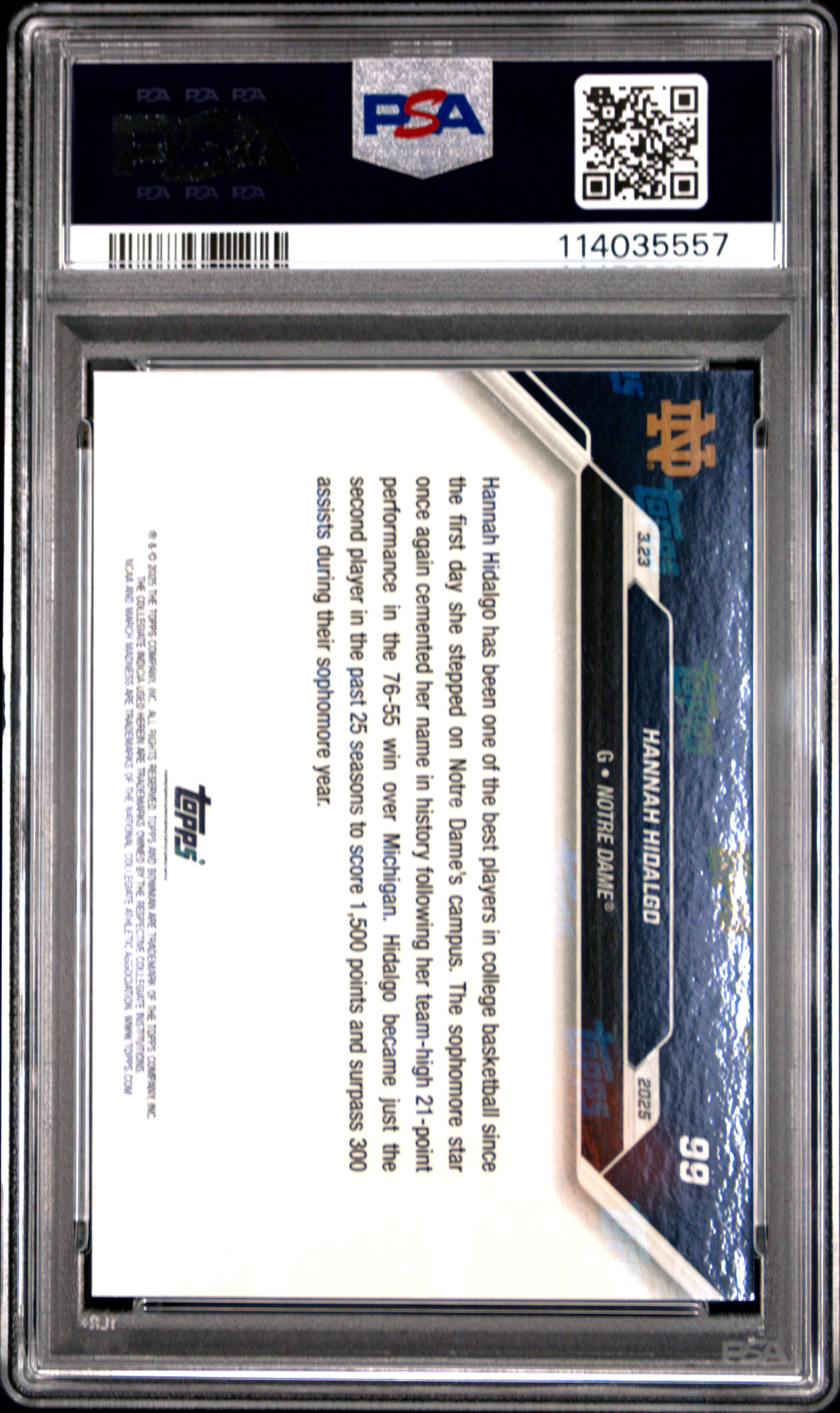 2024-25 Bowman U Now Hannah Hidalgo #99 PSA 10