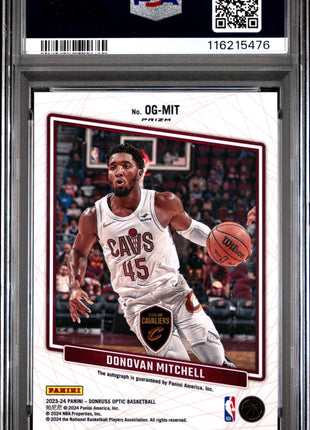 2023 Panini Donruss Optic Opti-Graphs Donovan Mitchell Choice #OGMIT PSA 10