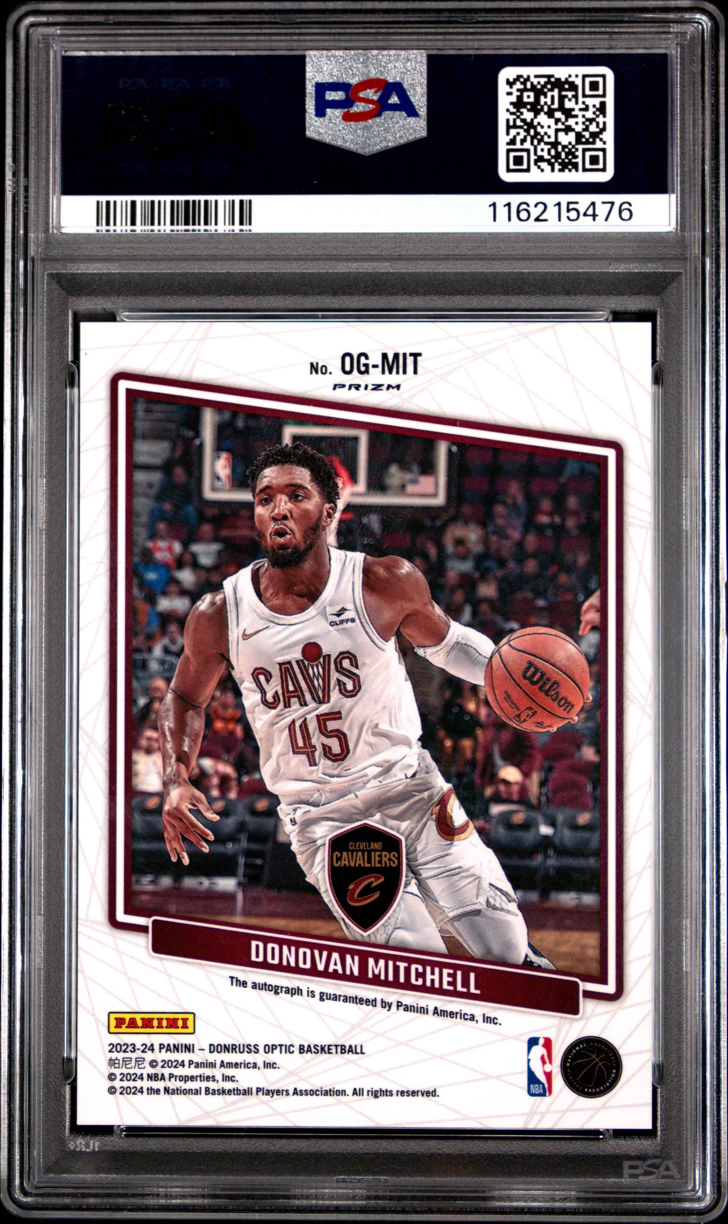 2023 Panini Donruss Optic Opti-Graphs Donovan Mitchell Choice #OGMIT PSA 10
