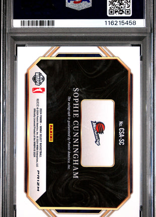 2024 Panini Select WNBA Courtside Action Signatures Sophie Cunningham #CSASC PSA 9