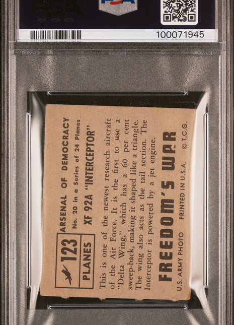 1950 Freedom's War XF 92A PSA 3
