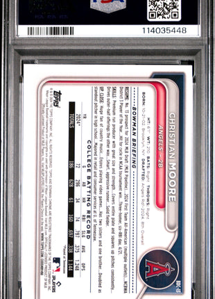 2024 Bowman Draft Christian Moore Chrome #BDC13 PSA 10