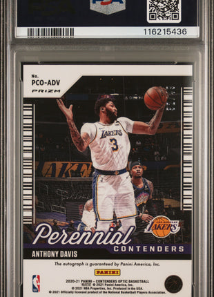 2020 Panini Contenders Optic Perennial Contenders Autographs Anthony Davis Autograph #ADV PSA 10