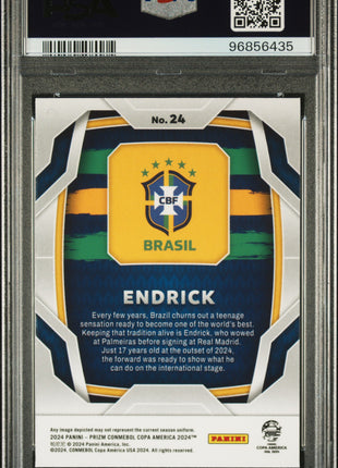2024 Panini Prizm Conmebol Copa America Endrick #24 PSA 10