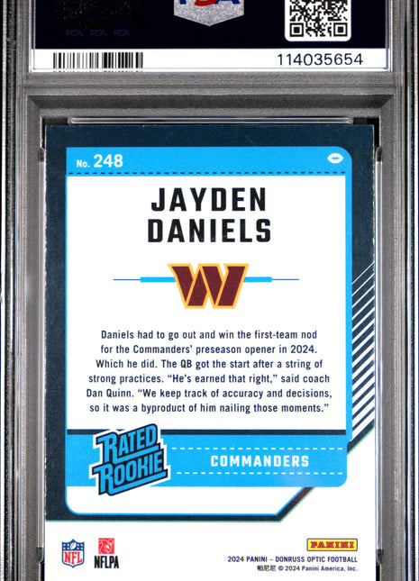 2024 Panini Donruss Optic Jayden Daniels #248 PSA 10