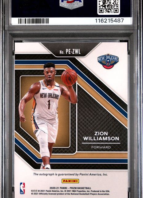 2020 Panini Prizm Penmanship Zion Williamson #PEZWL PSA 9