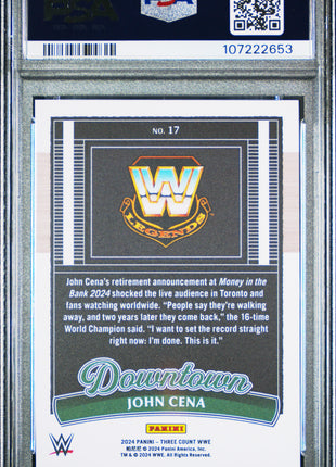 2024 Panini Three Count WWE Downtown John Cena #17 PSA 9