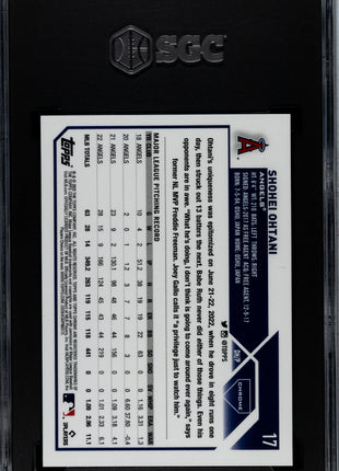 2023 Topps Chrome Shohei Ohtani Image Var. #17 SGC 10