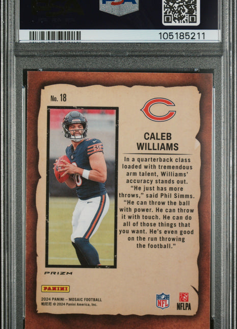 2024 Panini Mosaic Notoriety Caleb Williams #18 PSA 10
