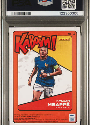2024-25 Panini Donruss FIFA Kaboom! Kylian Mbappe #1 PSA 9