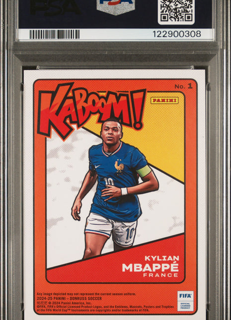 2024-25 Panini Donruss FIFA Kaboom! Kylian Mbappe #1 PSA 9